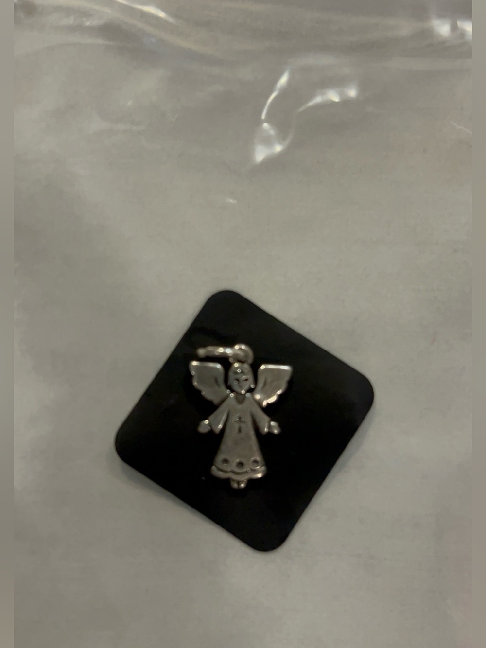Retired James Avery Angel sterling silver pendant